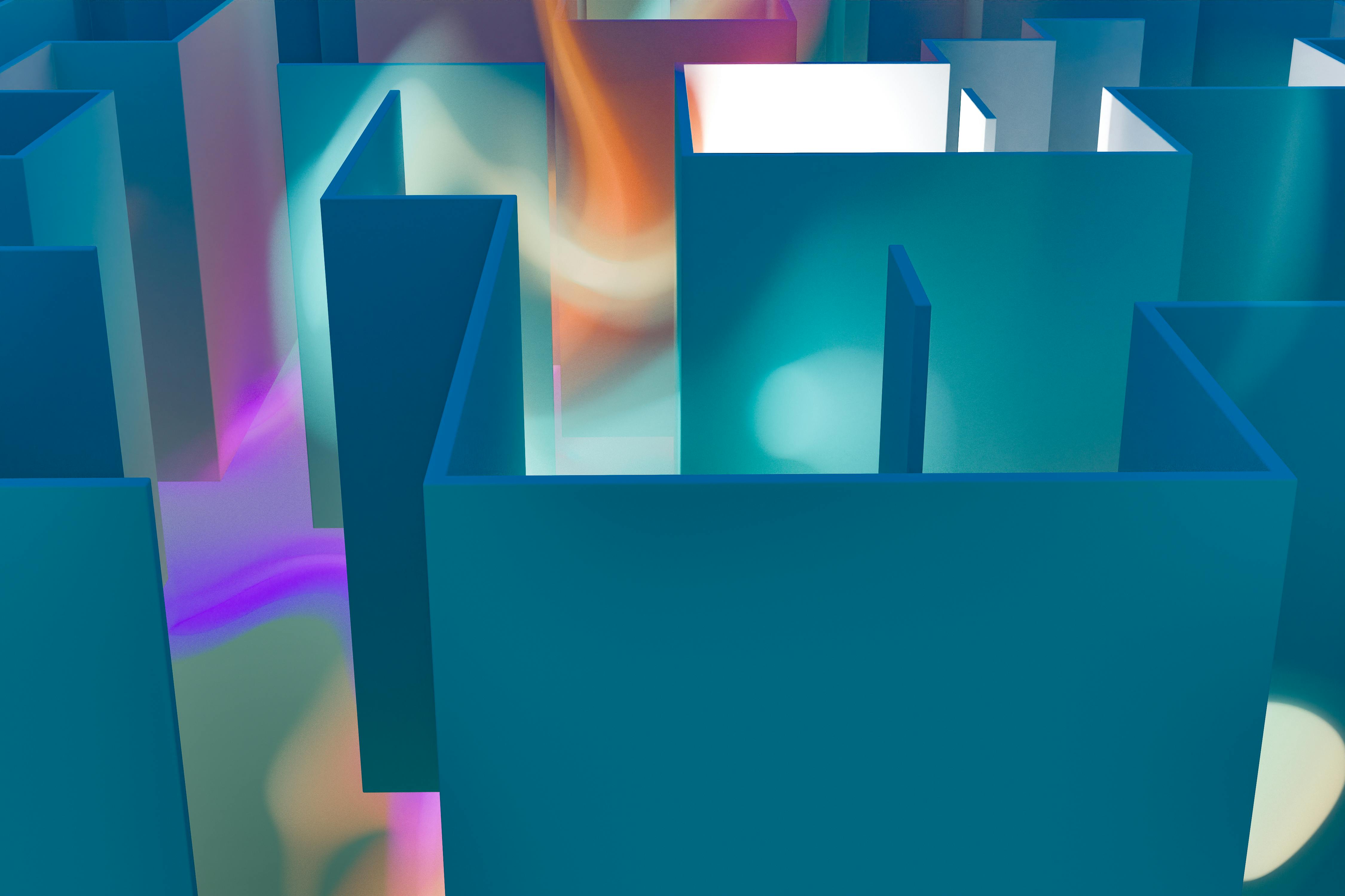 bezplatná Barevné Abstraktní Geometrické Bludiště Umění Základová fotografie