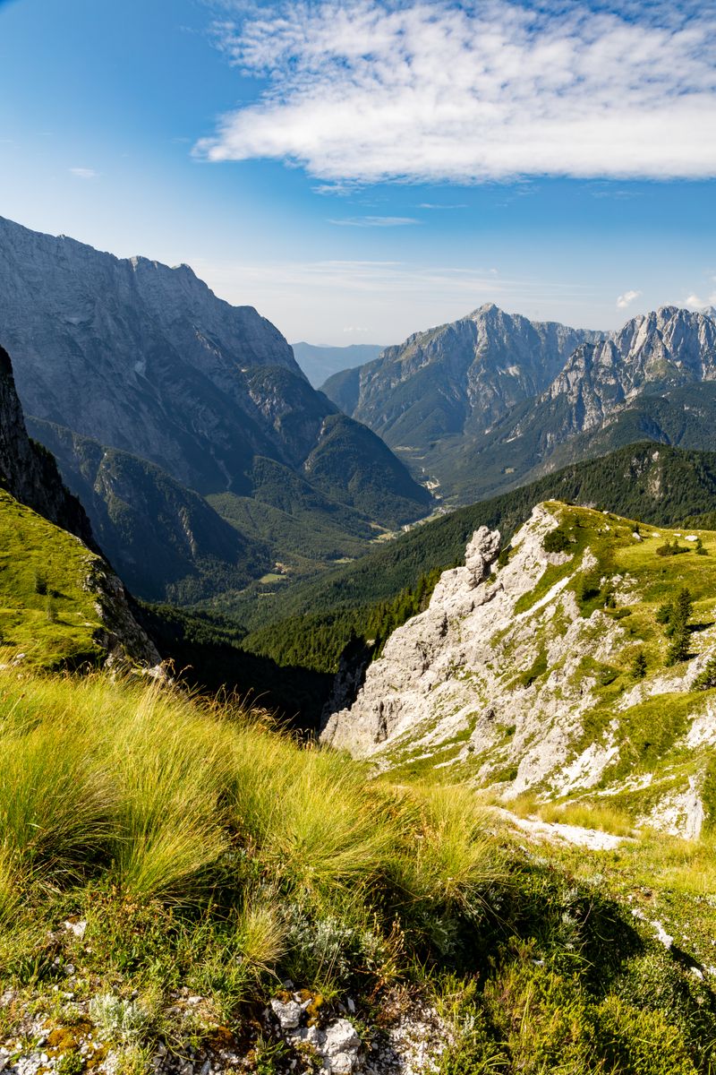 Explore the mesmerizing landscapes of Julian Alps featuring majestic mountains and lush valleys in Slovenia.