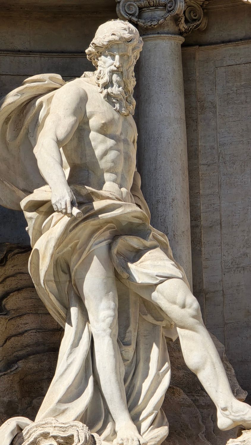 Statue Of Roman God In Classical Pose Free Stock Photo statue-of-roman-god-in-classical-pose-free-stock-photo