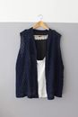Blue And White Sleeveless Top