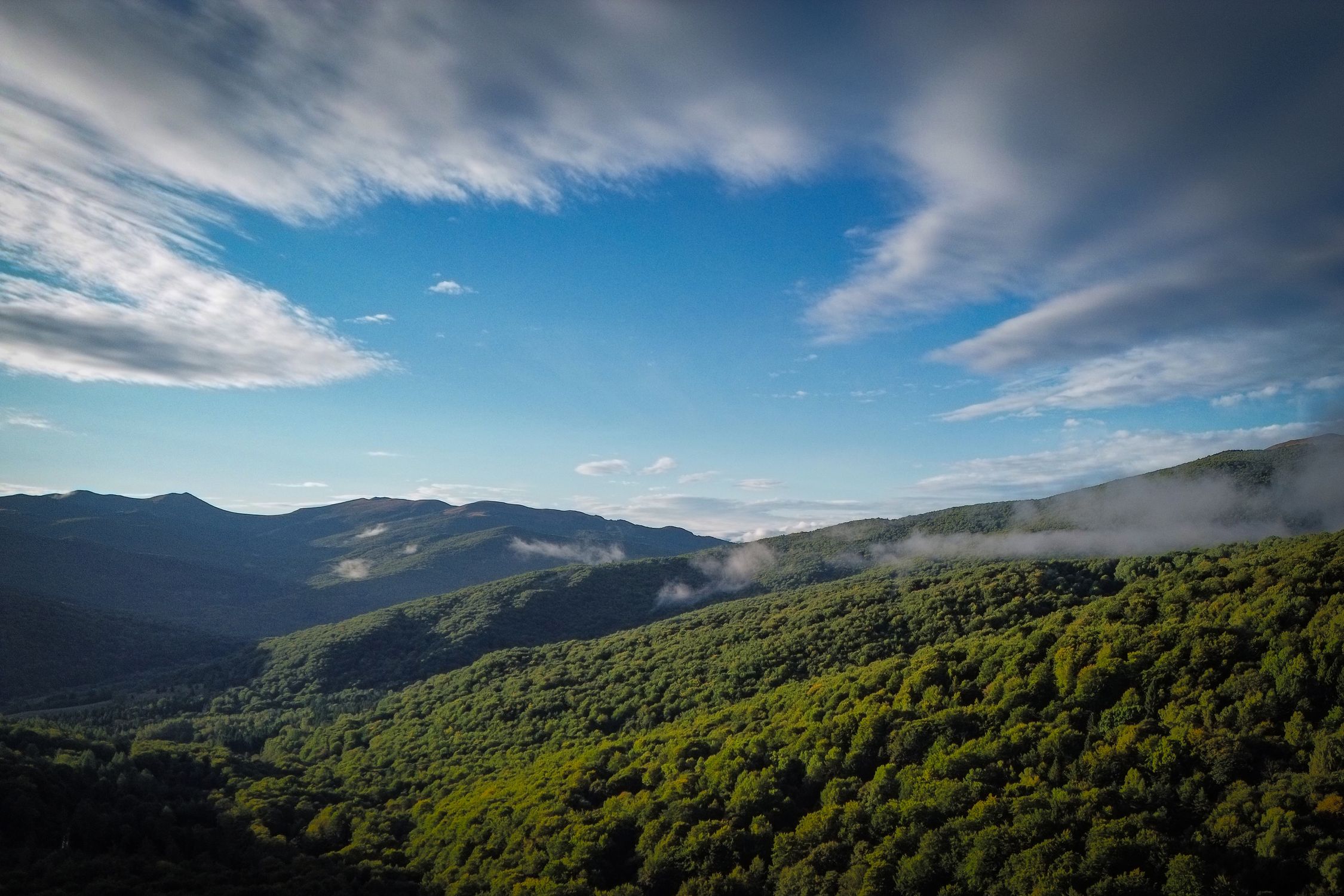 Aerial View of Lush Green Mountain Landscape · Free Stock Photo