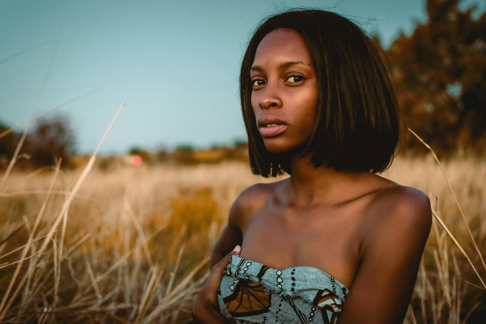 Captivating Portrait in South African Grasslands