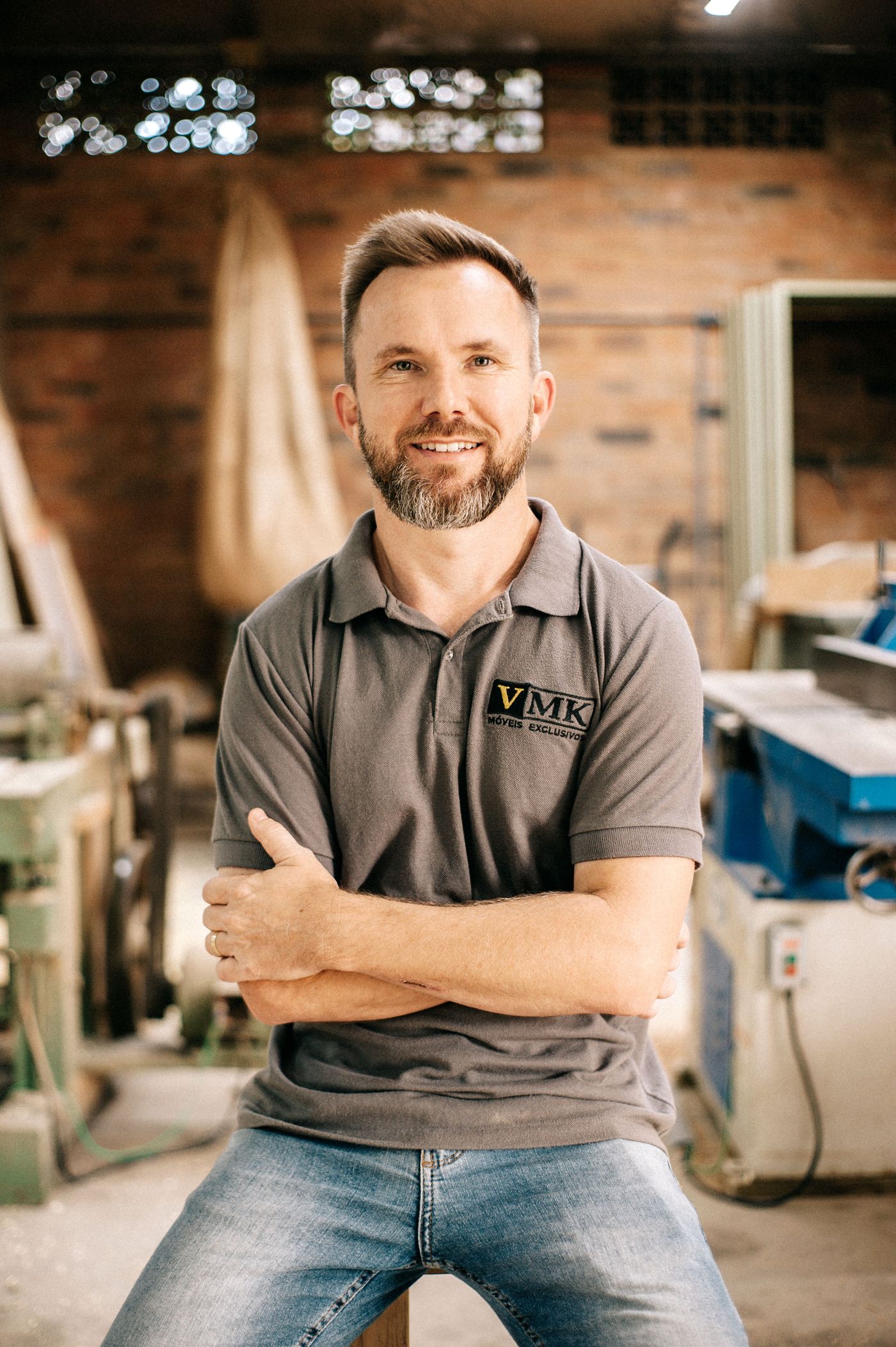 Trade business owner working in a well-equipped workshop