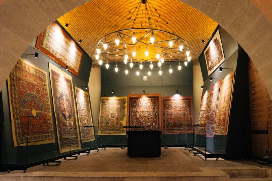 Exhibition hall inside the Georgian National Museum in Tbilisi