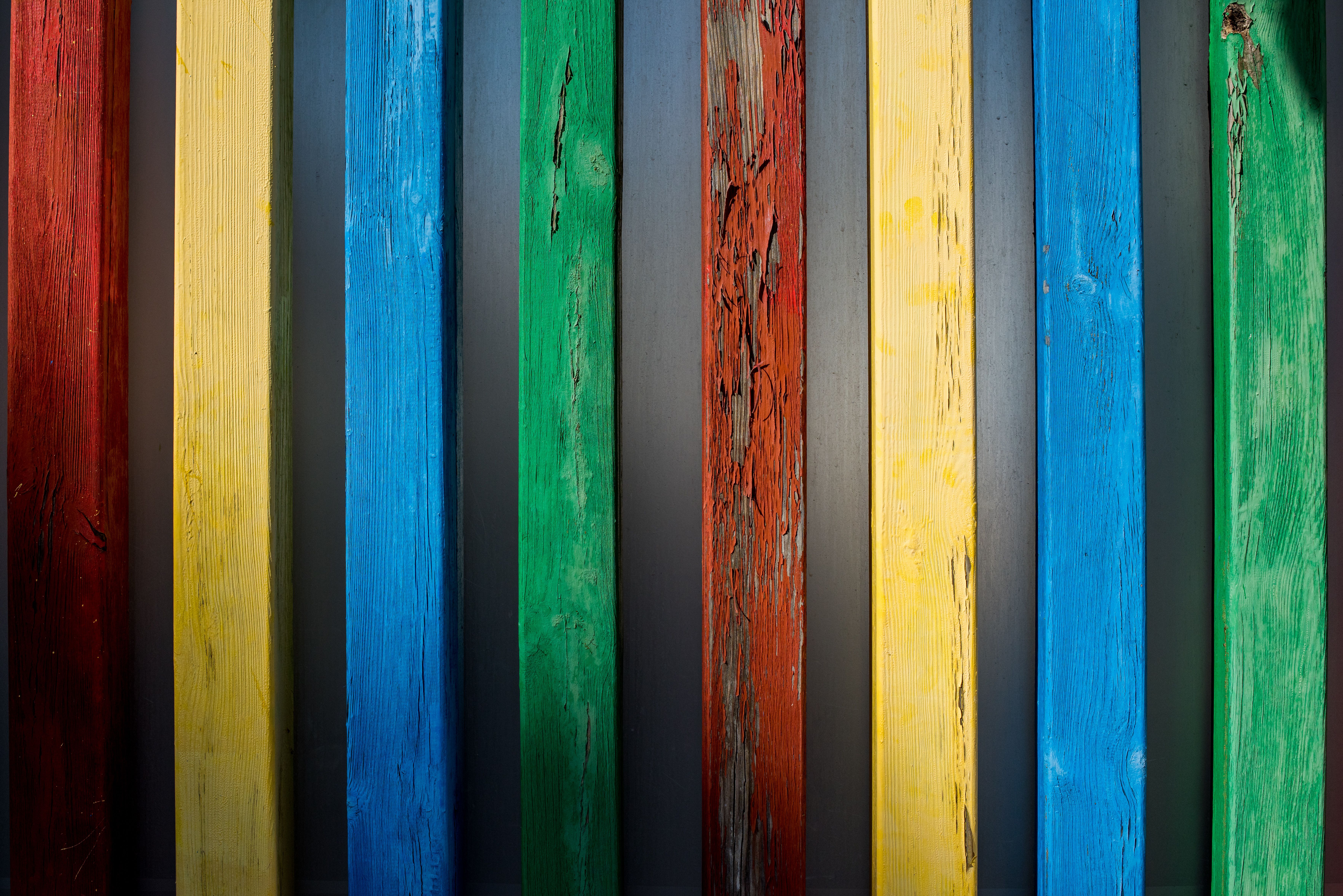 Colorful Wooden Planks with Rustic Texture · Free Stock Photo