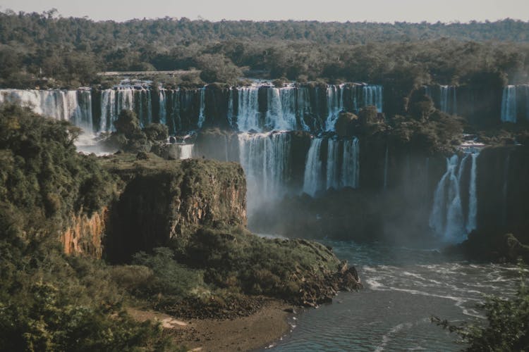 Scenic Photo Of Water Falls During Daytime