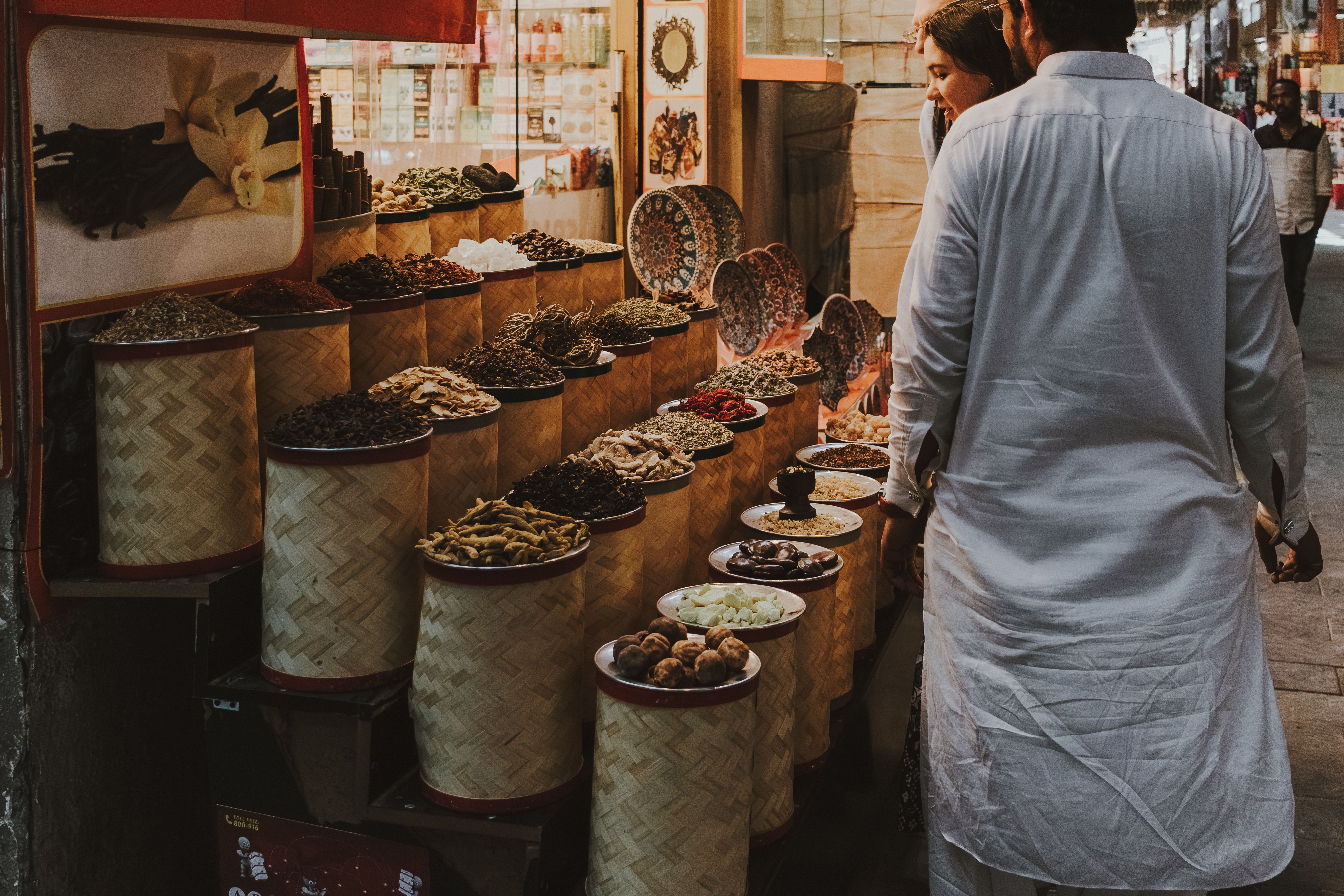 gratis Levendige Specerijenmarkt In De Soek Van Dubai Stockfoto