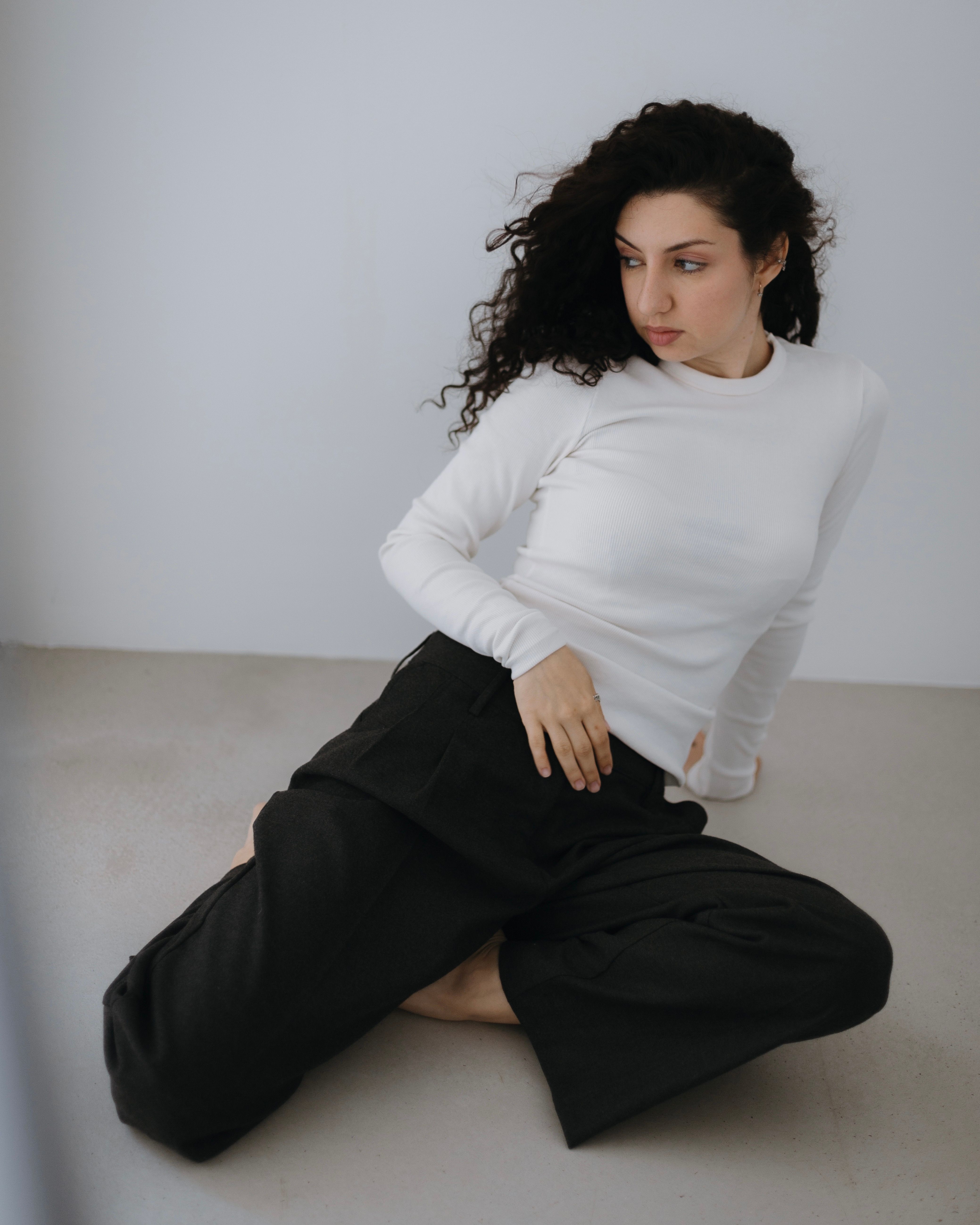 Modern Portrait of Woman in Minimalist Setting · Free Stock Photo
