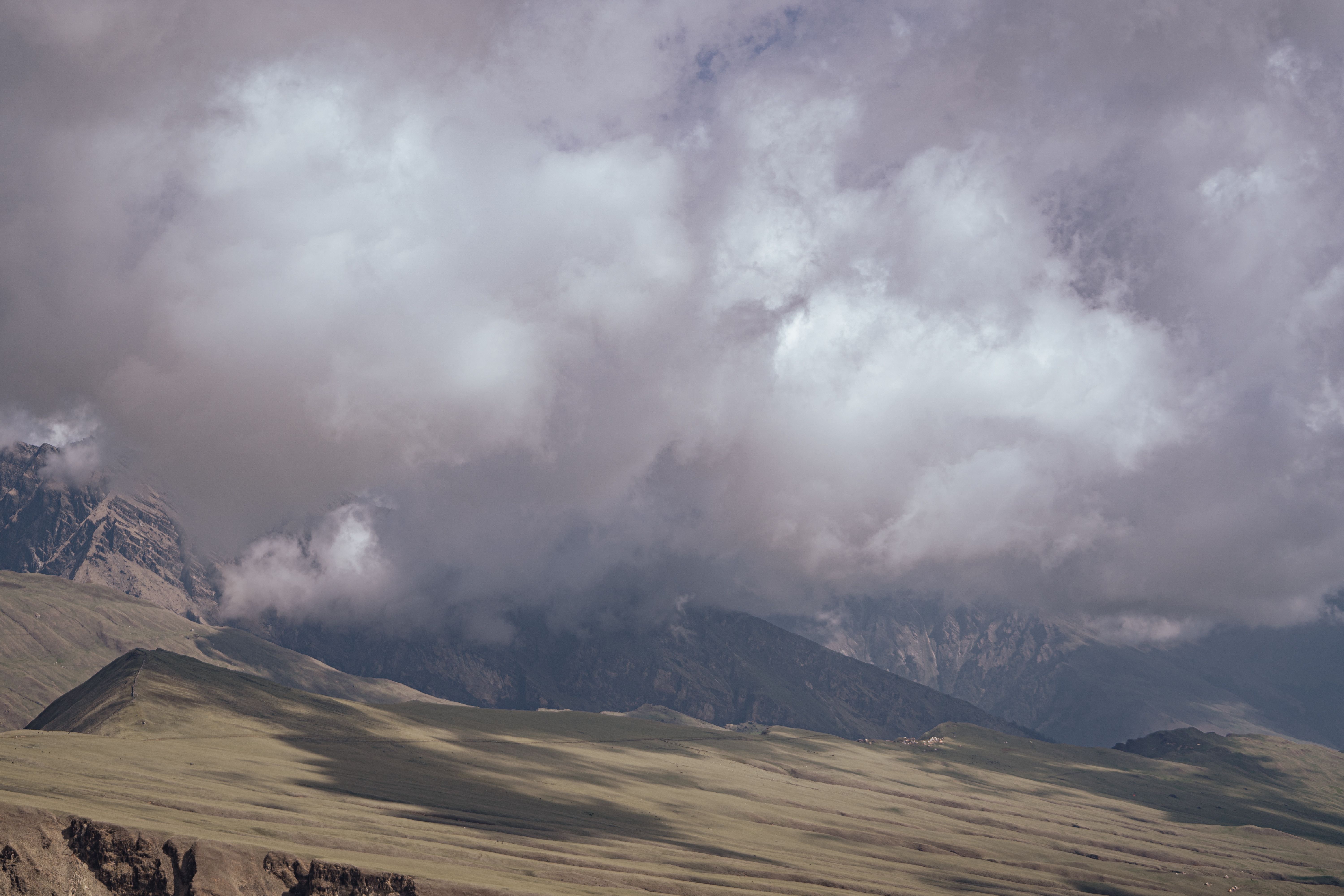Majestic Mountain Landscape with Clouds · Free Stock Photo