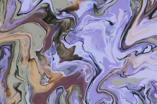 Free Vibrant abstract painting featuring swirling colors resembling marble patterns, emphasizing creativity and fluidity. Stock Photo