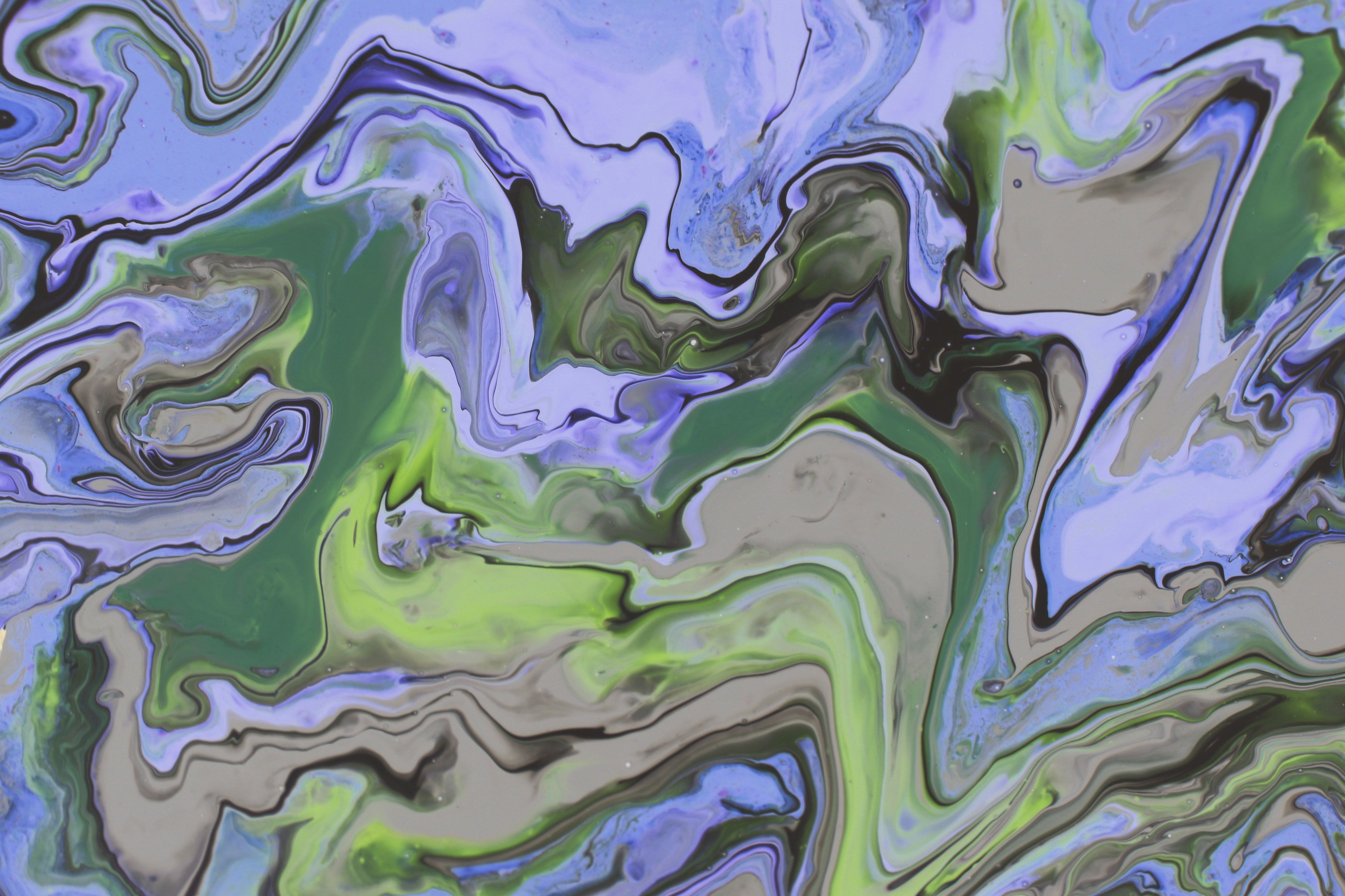 Vibrant Abstract Fluid Art Painting with Swirls · Free Stock Photo