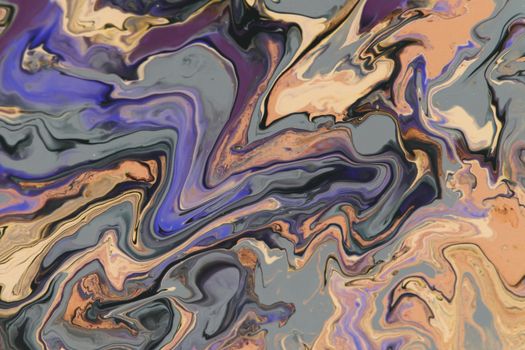 Colorful abstract image with swirling paint patterns, creating a dynamic fluid art effect.