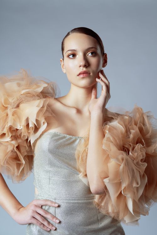 Elegant Portrait of Woman in Fashionable Gown Free Stock Photo Elegant Portrait of Woman in Fashionable Gown Free Stock Photo