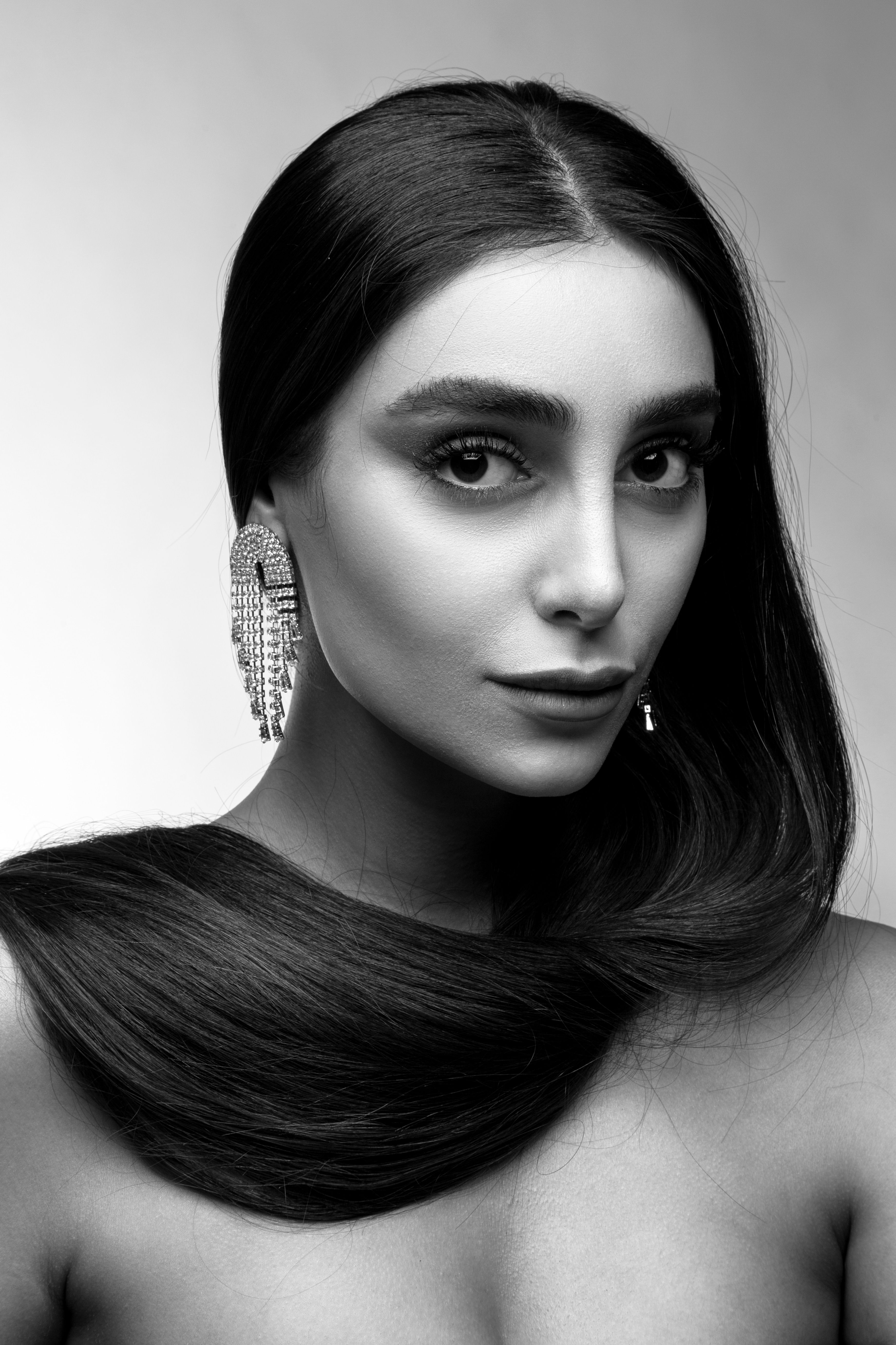 Elegant Black and White Portrait of a Woman · Free Stock Photo