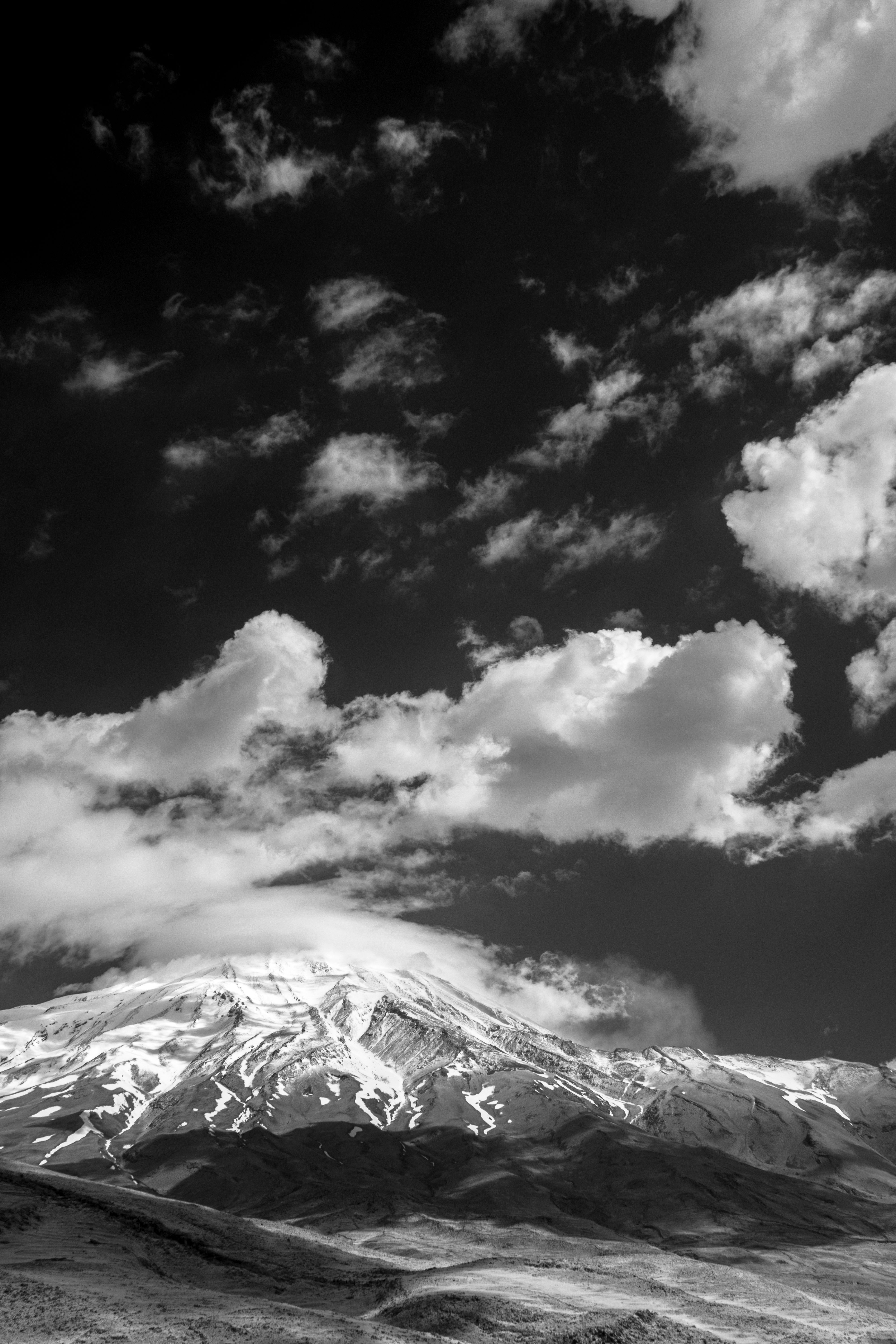 Dramatic Black and White Mountain Landscape · Free Stock Photo