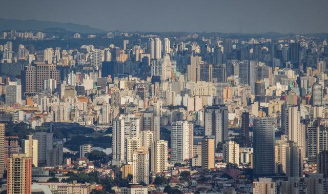 São Paulo skyline and airport travel atmosphere