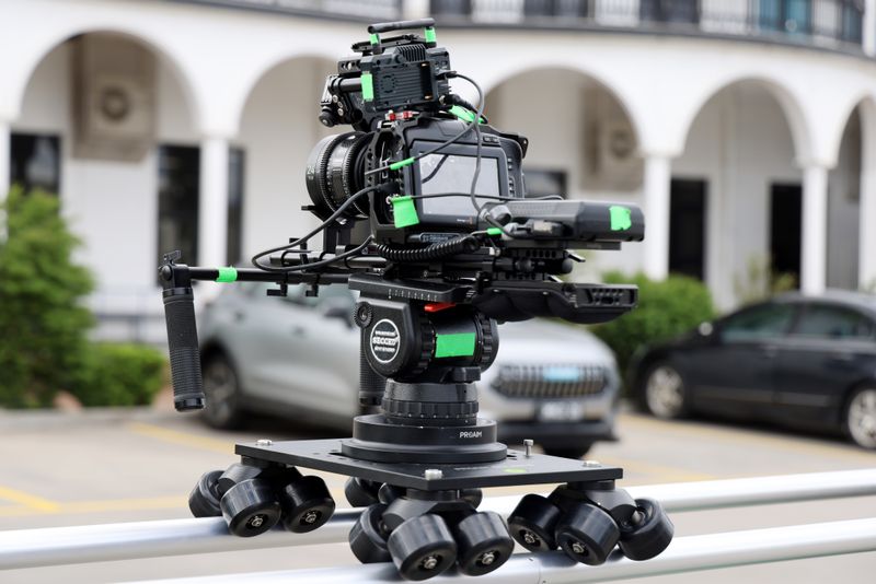 Professional Camera Setup on a Dolly Track · Free Stock Photo