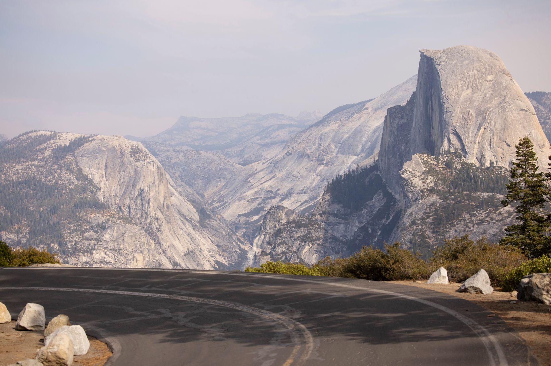 Scenic View of Half Dome in Yosemite National Park