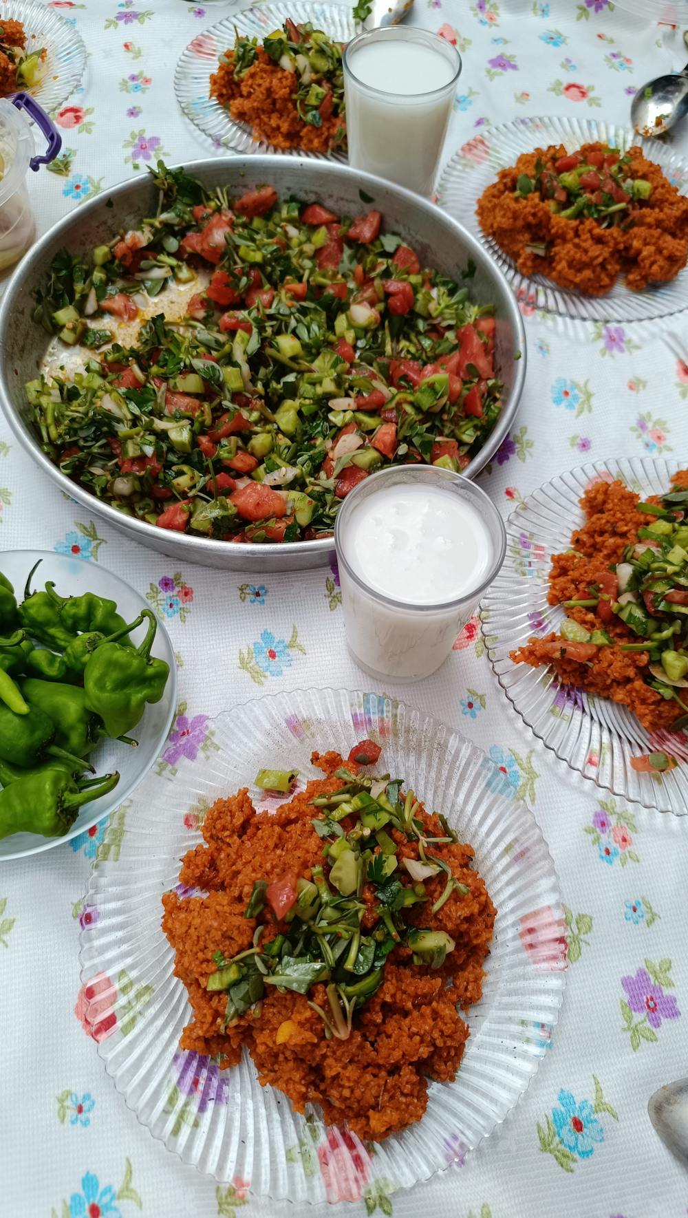 Ayran with Fresh Salad