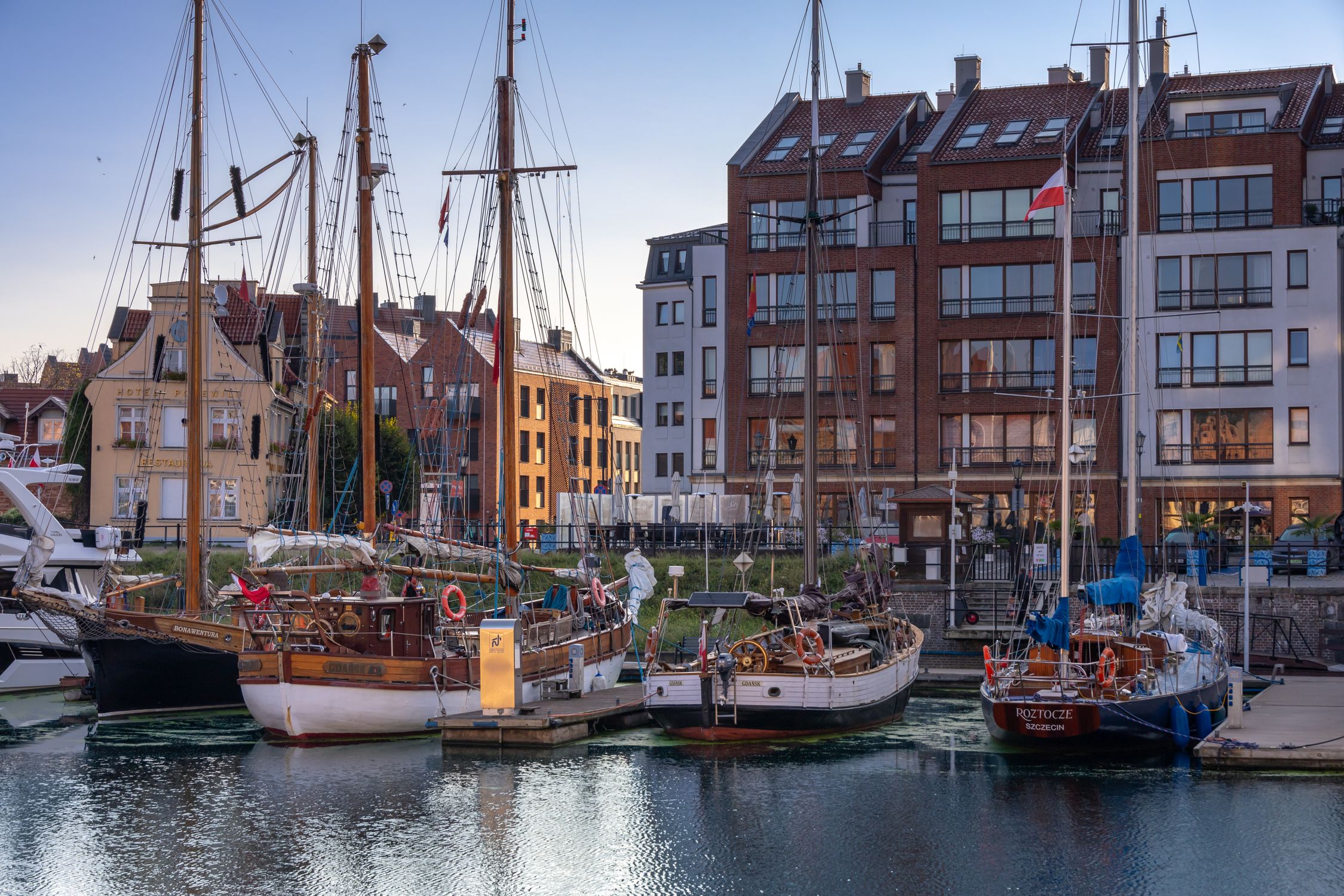 Charming Marina In Gda sk With Classic Sailing Boats Free Stock Photo charming-marina-in-gda-sk-with-classic-sailing-boats-free-stock-photo