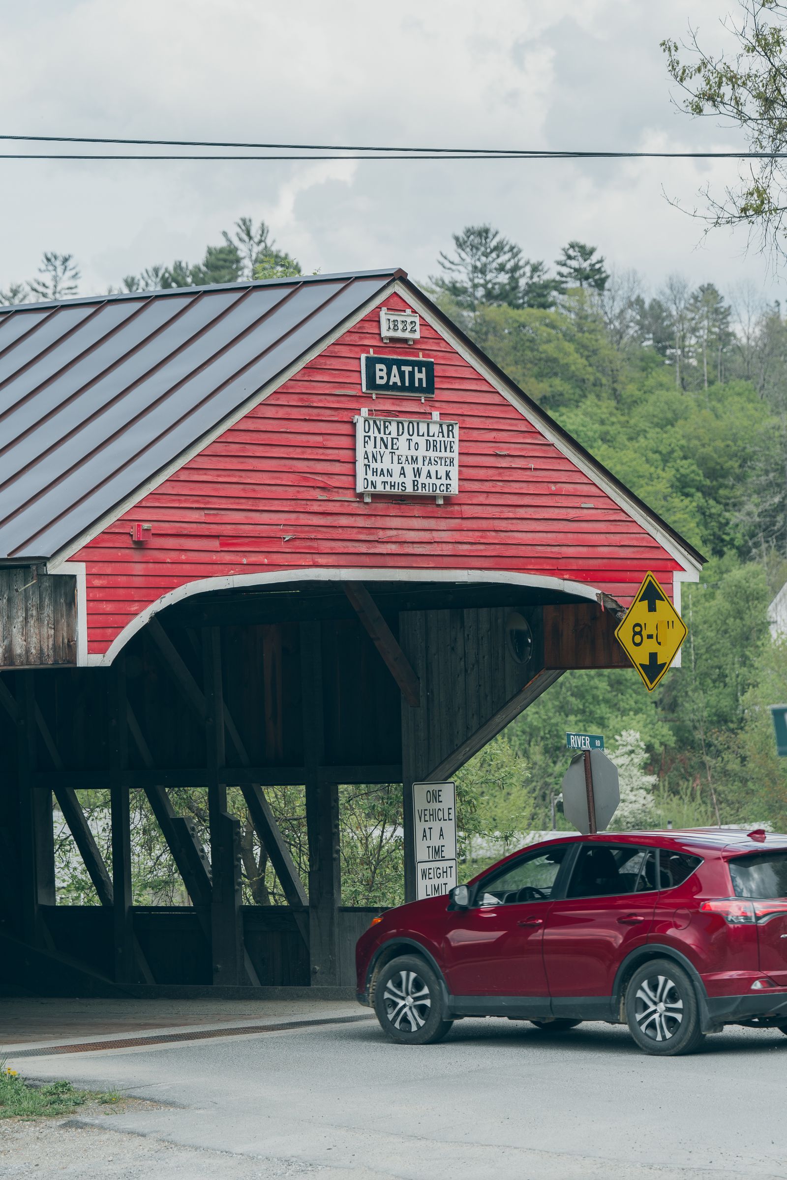Picturesque covered bridge in New Hampshire — classic NH small-town character similar to Hooksett