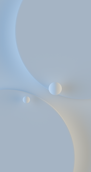 Minimalist abstract image with soft blue curves and circles.