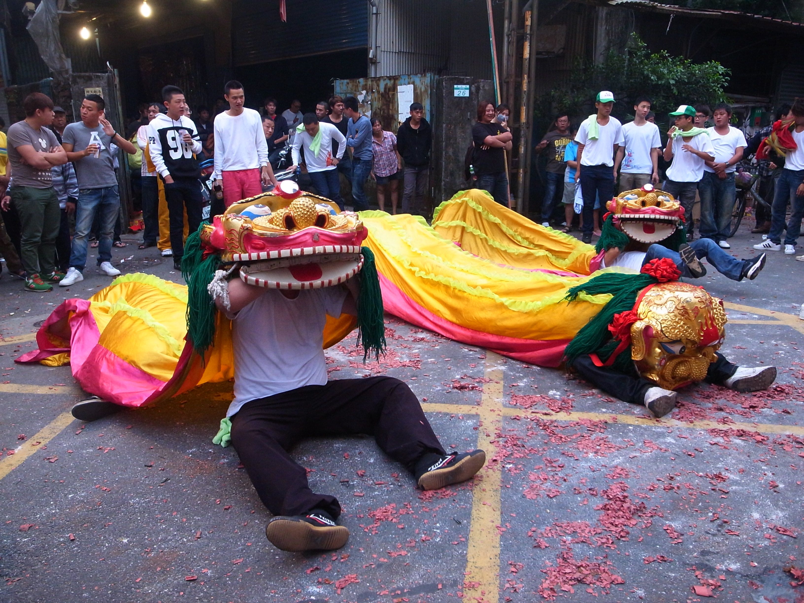 Vibrant Dragon Dance Celebration in Street Parade · Free Stock Photo