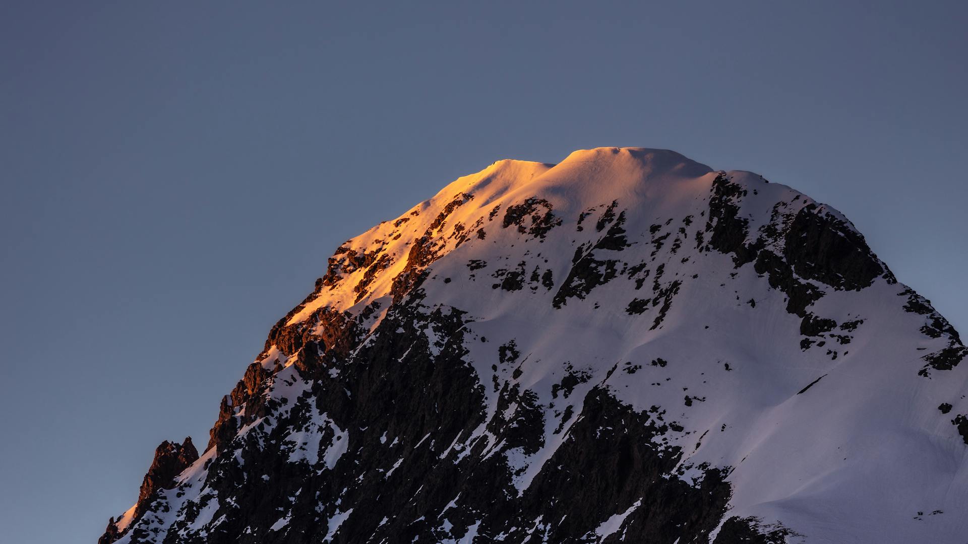 Snow-Capped Mountain at Sunset in Pyrenees