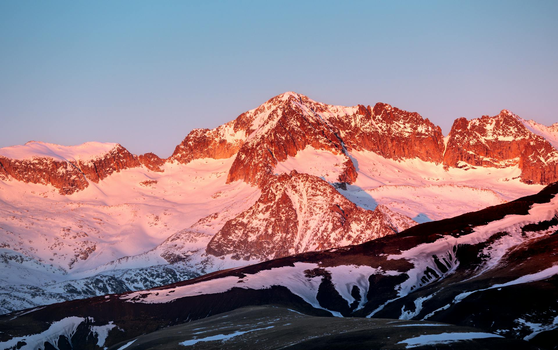 Majestic Winter Twilight in the Pyrenees