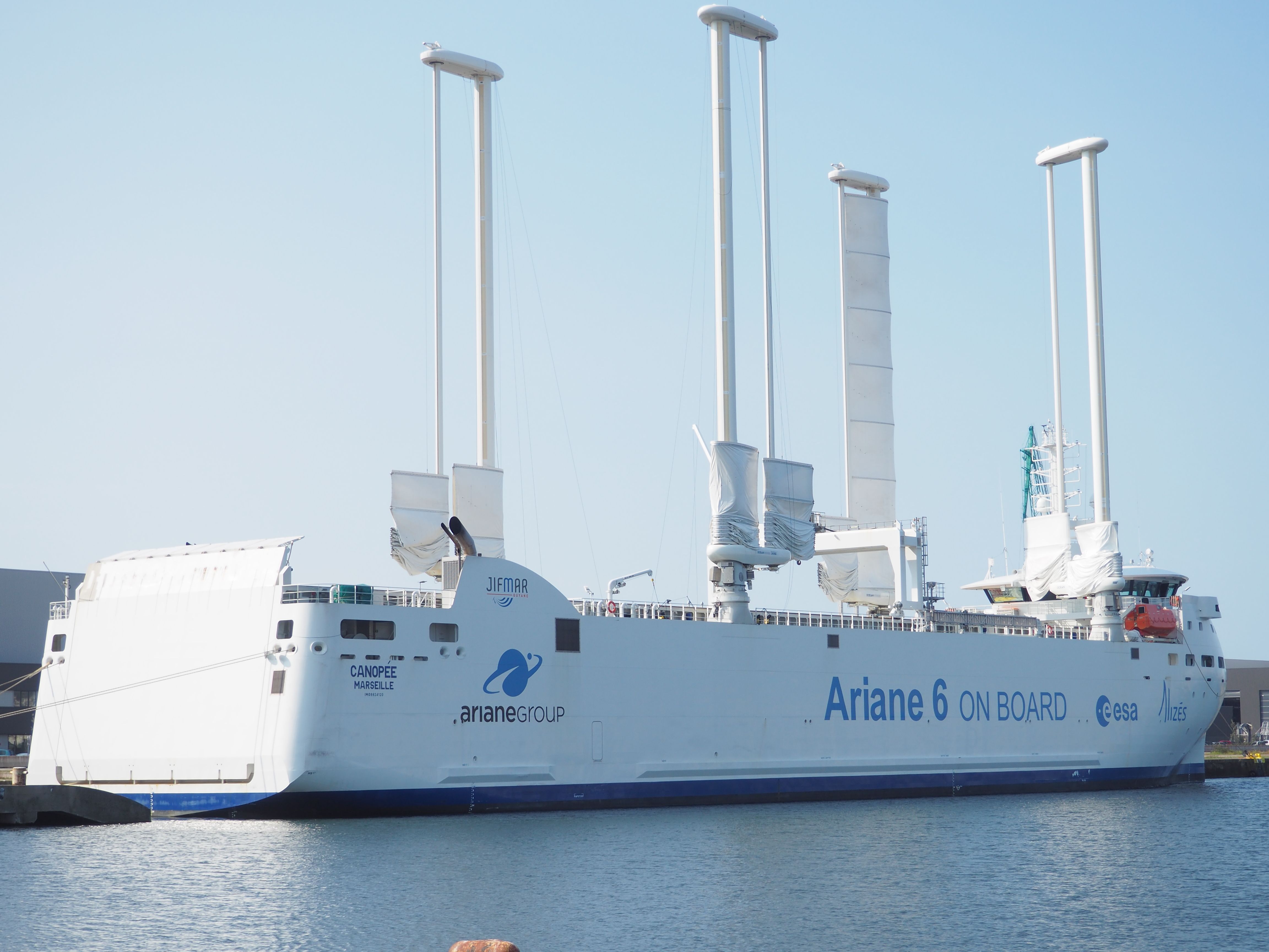 Ariane 6 Cargo Ship Docked in Port · Free Stock Photo