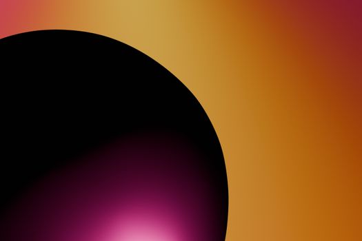 Colorful abstract with bold circular shapes and gradient background.