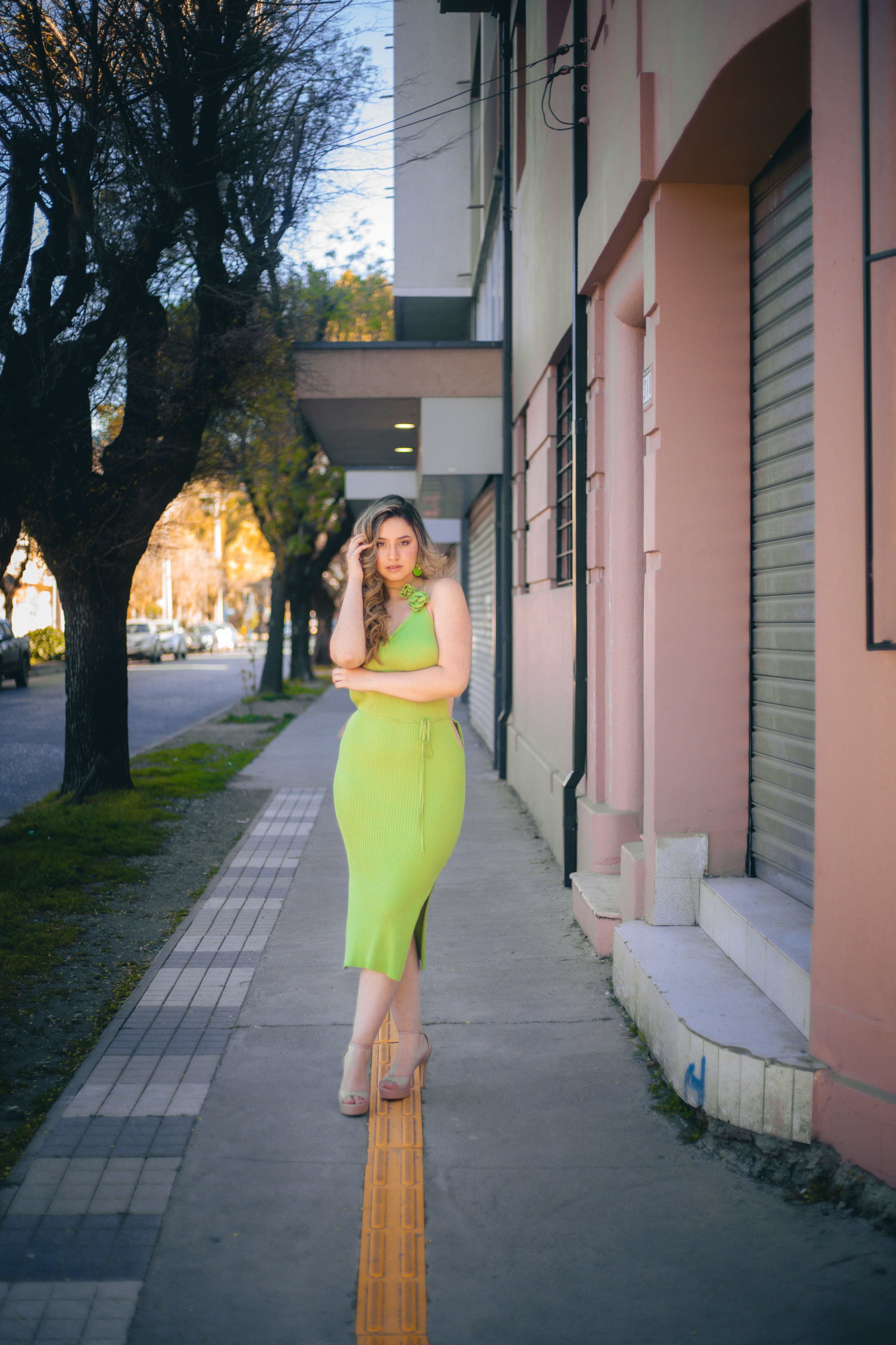 Vestido Midi Canelado