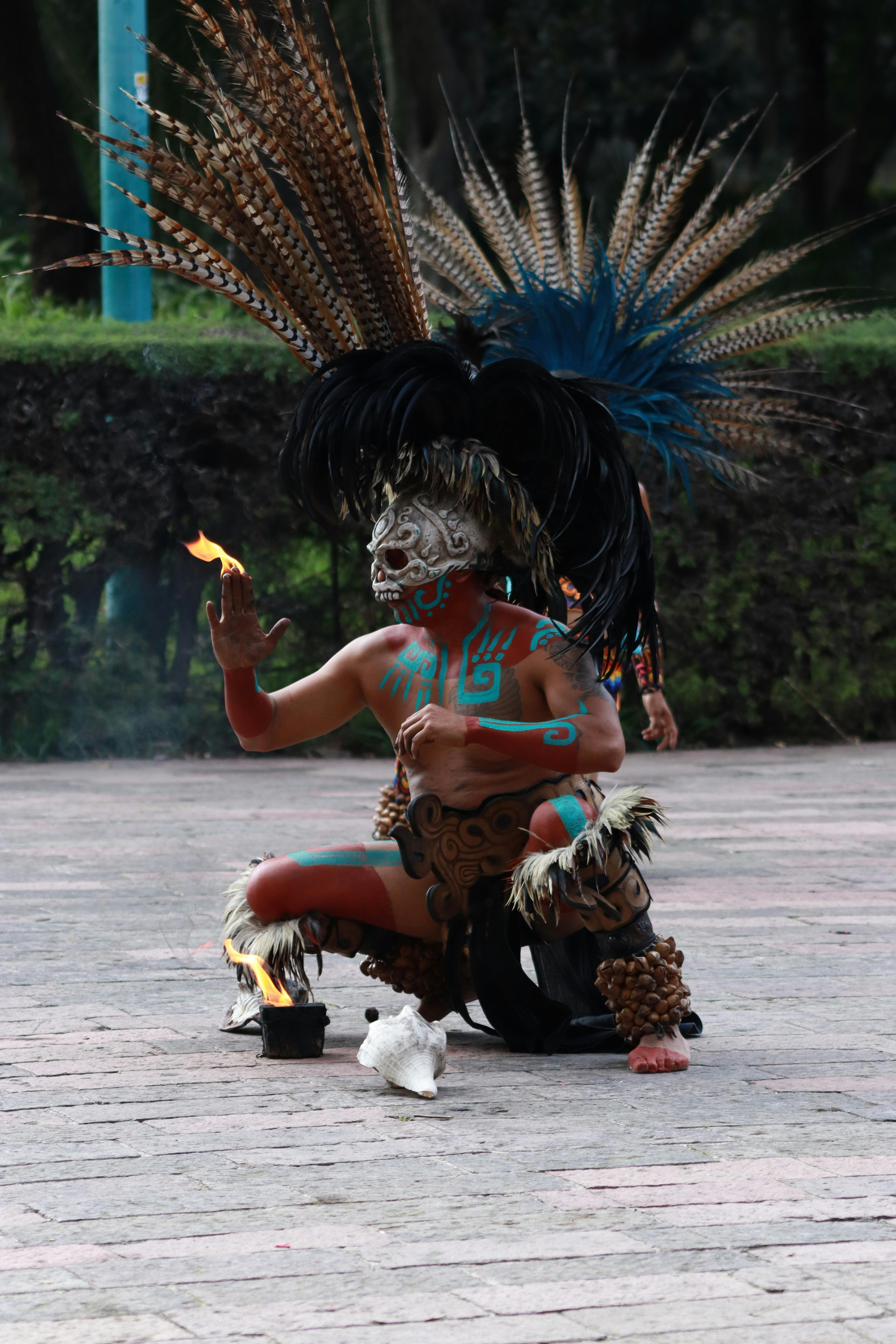 traditional aztec dance ritual in chapultepec