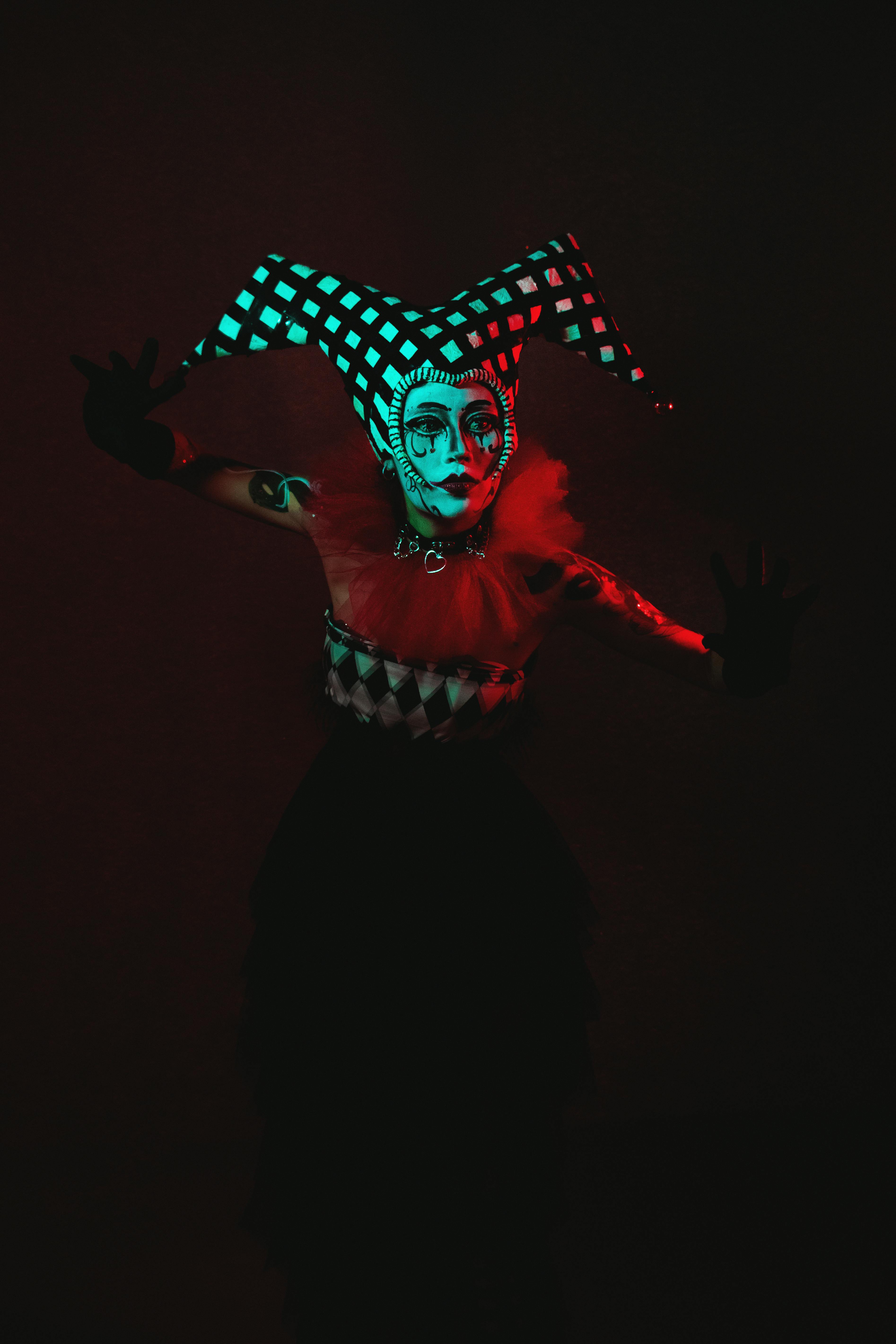 Gratuit Arlechin Misterios în Iluminare Dramatică Fotografie de stoc