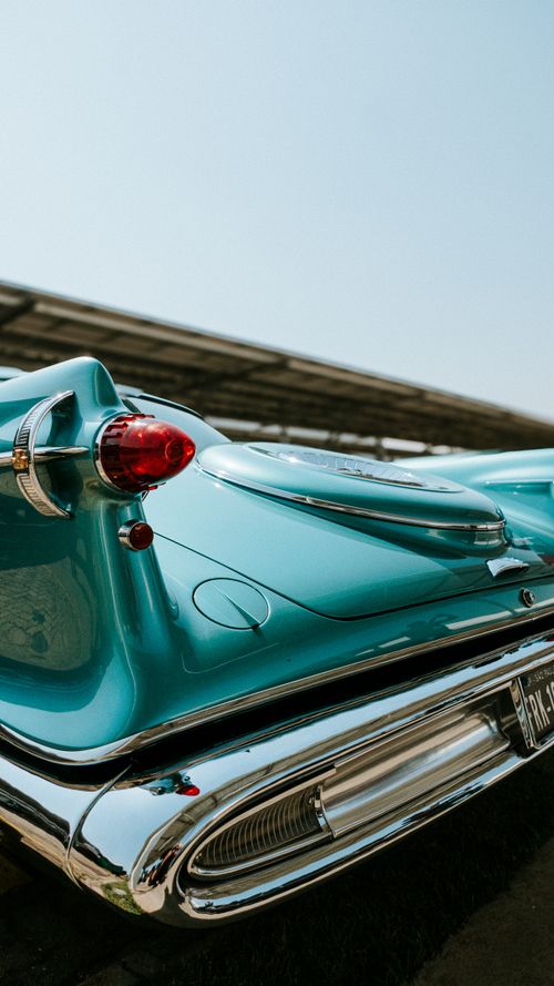 Free Stunning photograph of a classic blue vintage car captured outdoors in Brazil. Stock Photo