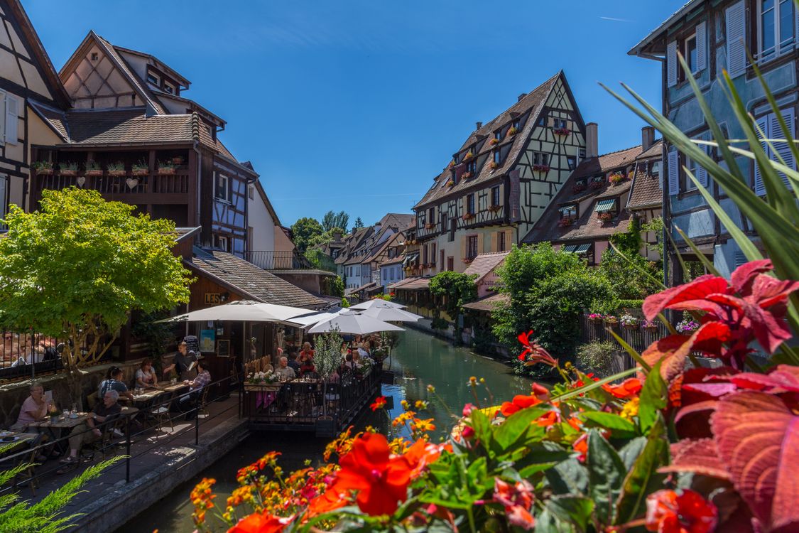 Charming Riverside Cafe In Colmar France Free Stock Photo Charming Riverside Cafe In Colmar France Free Stock Photo