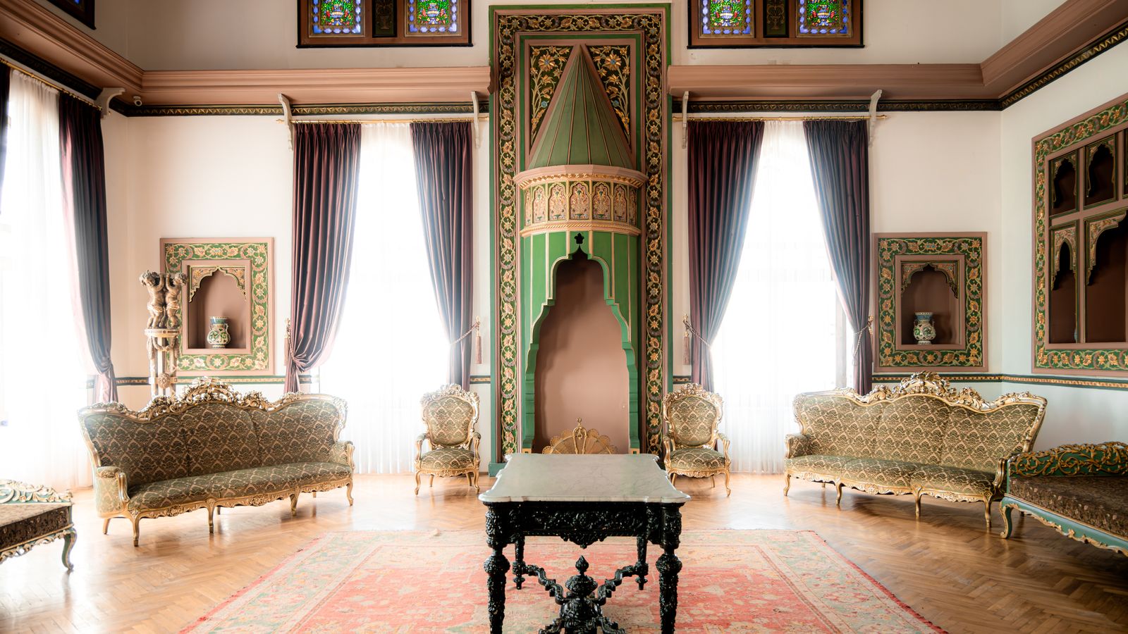 Elegant ottoman style historic living room interior, Eritrea