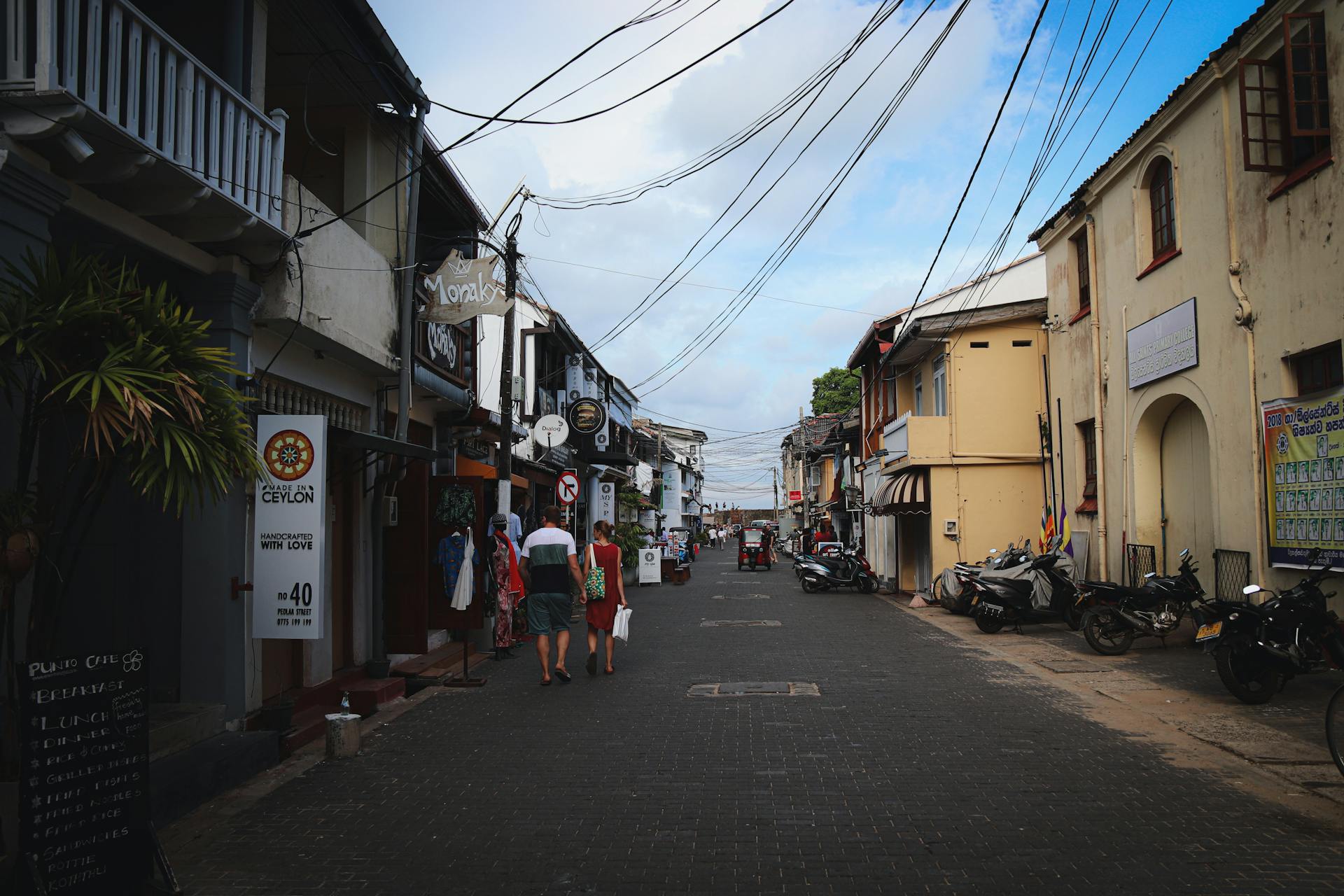 Charming Street View in Galle Fort, Sri Lanka
