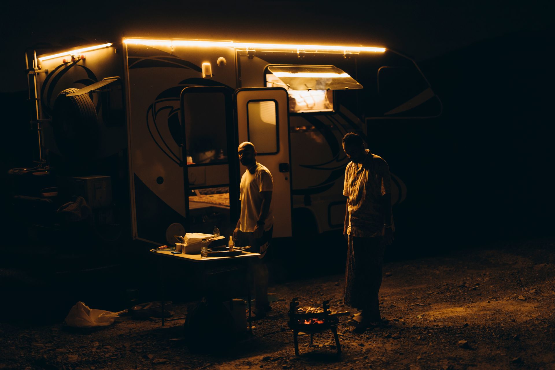Night Camping at Showkah, UAE with Caravan Setup