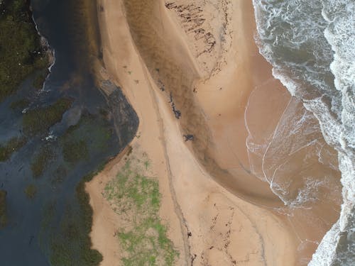 海と海岸の航空写真