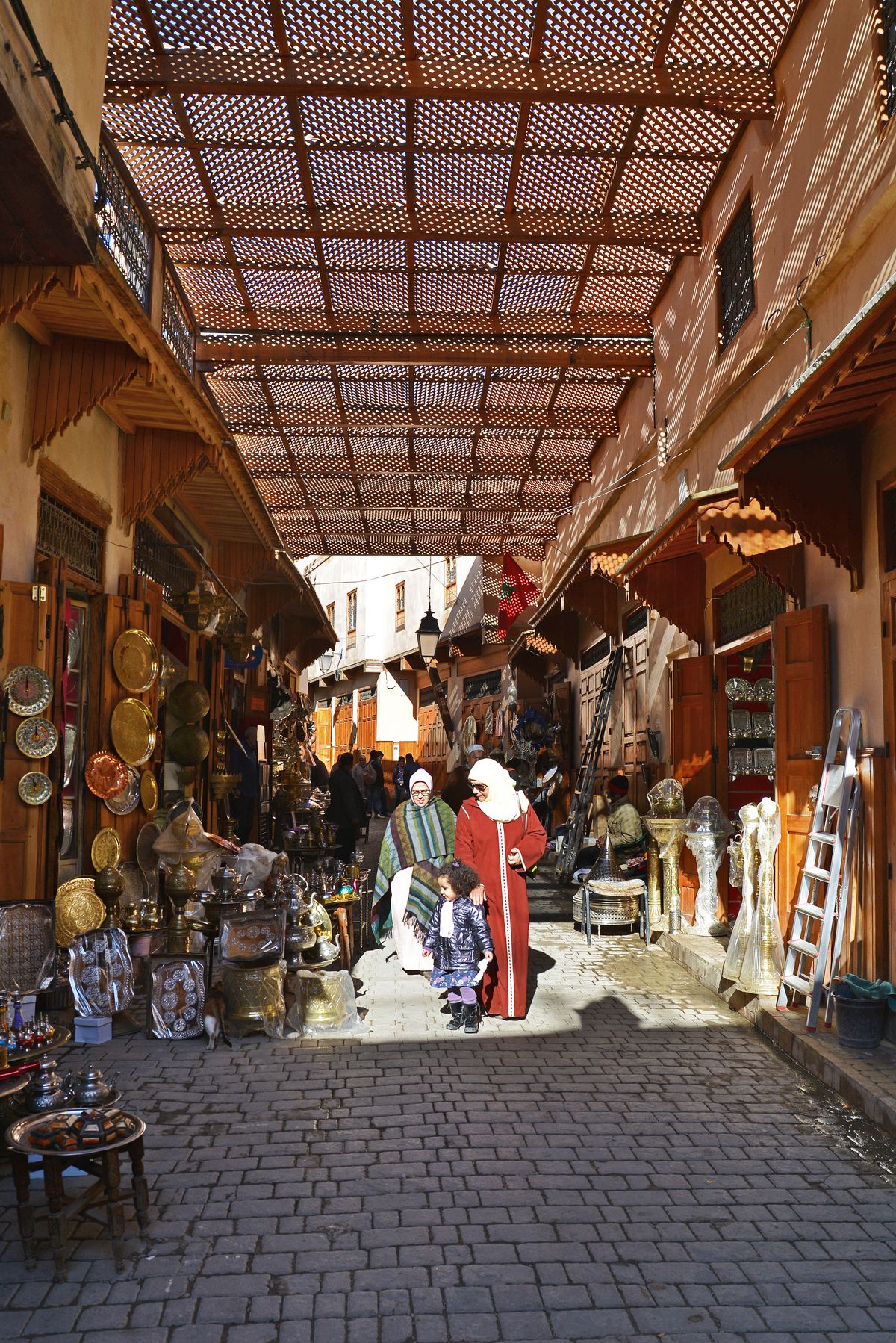 Cour d'honneur et architecture du Palais Bahia à Marrakech