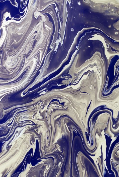 Free Captivating abstract artwork featuring elegant blue and white marble effect. Stock Photo