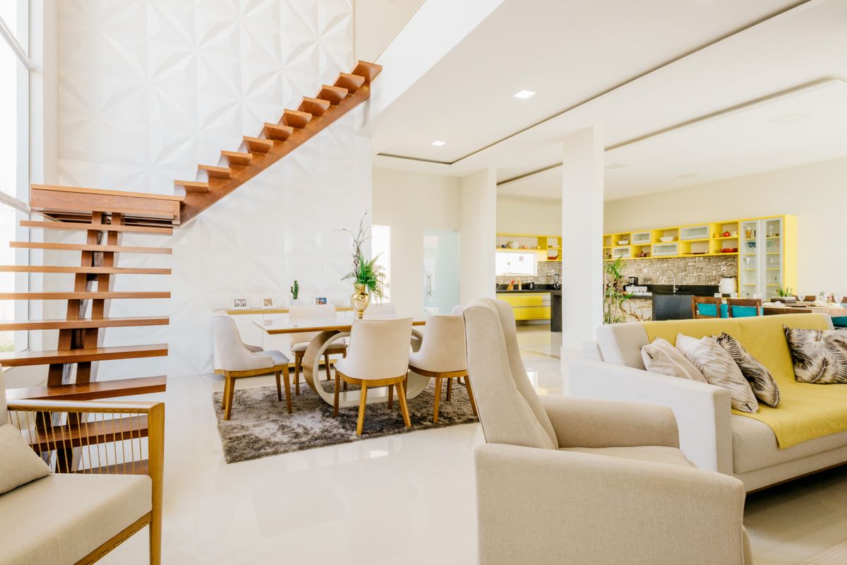 Bright, modern living room in a clean home