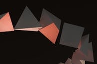 Dynamic Abstract Geometric Shapes on Dark Background