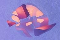 Abstract Geometric Shapes on Purple Background