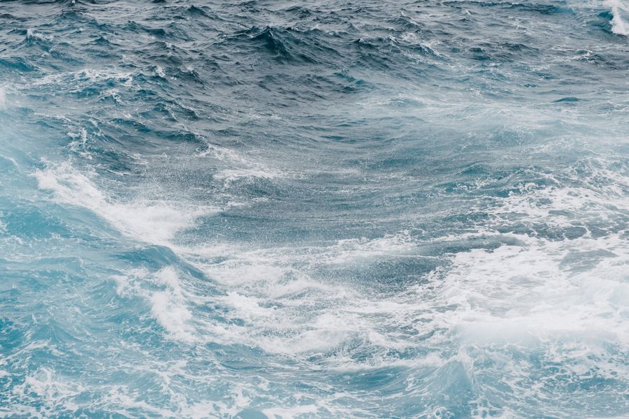 Deep blue ocean waves at sea