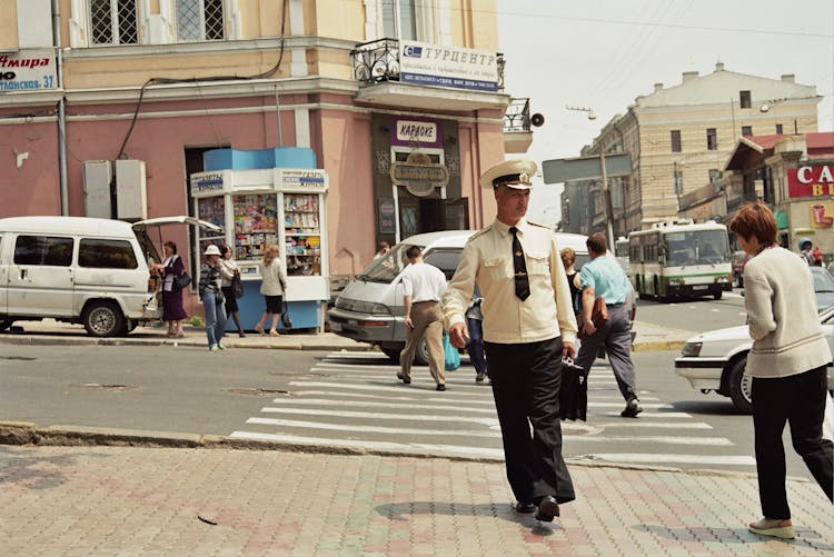 Man Crossing Street