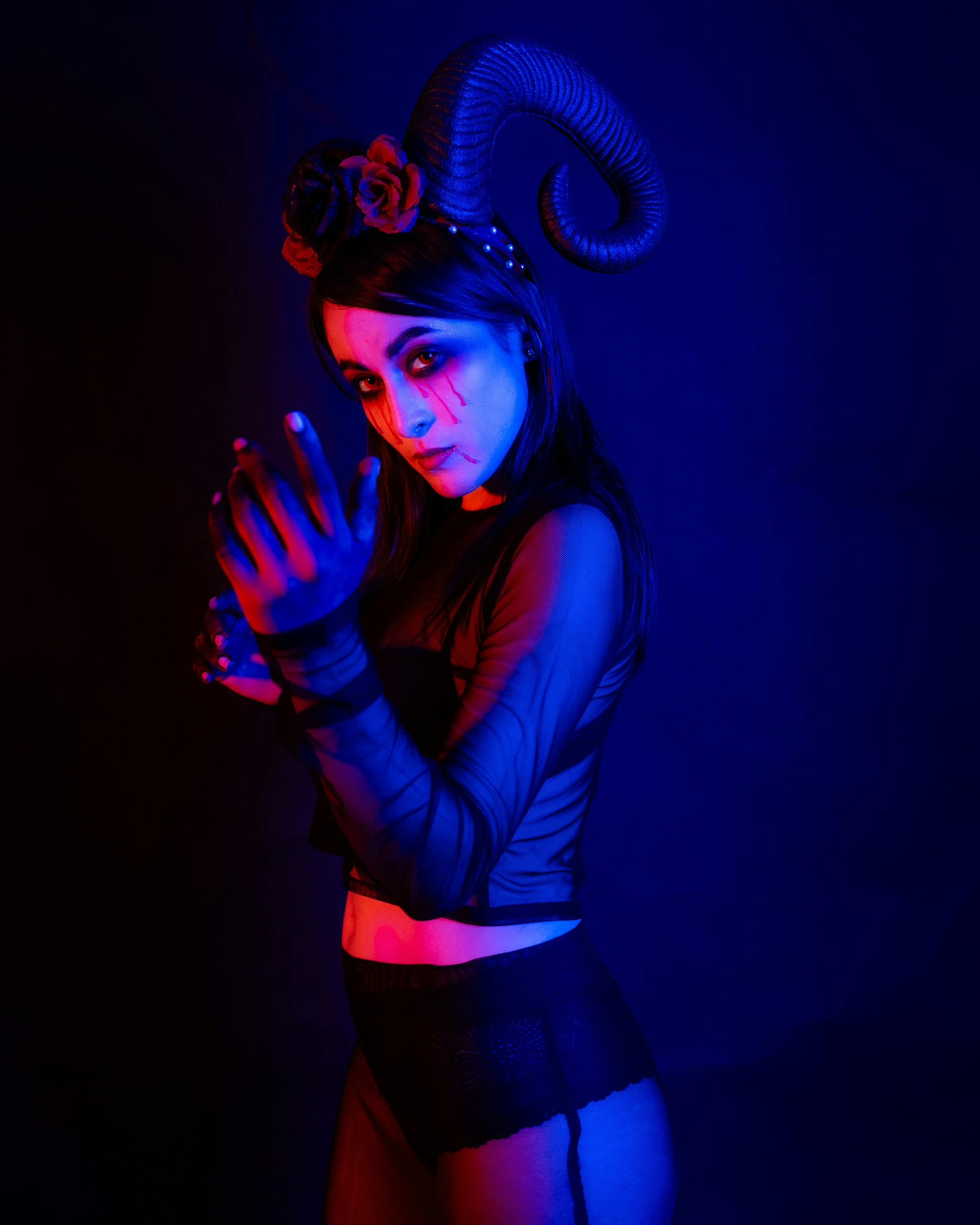 vibrant gothic fantasy portrait in cdmx