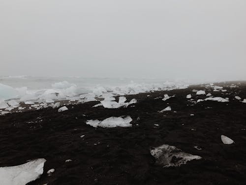 Areia Coberta De Gelo