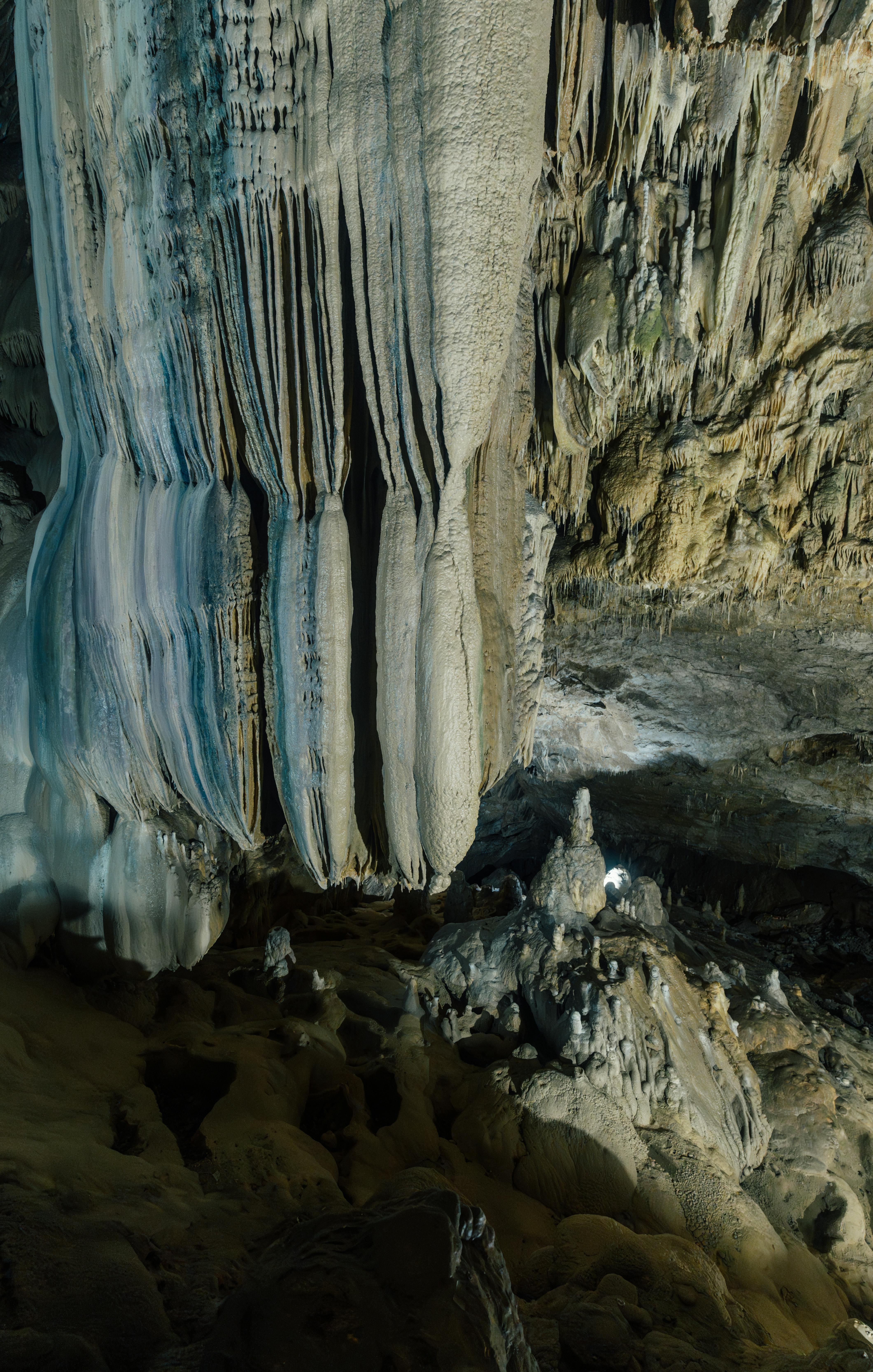 majestic stalactites in cave